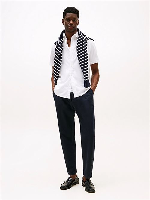 flex poplin solid ss shirt TOMMY HILFIGER | MW0MW37584YCF